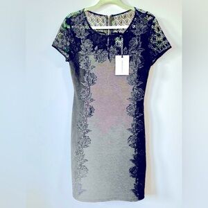 41 Hawthorn Black and Purple Lace Dress